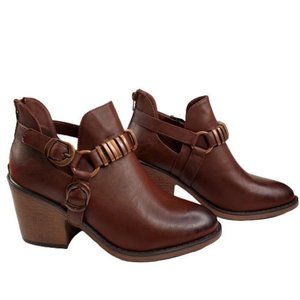 Pierre Dumas Women's Block Heel Ankle Boot-Whiskey